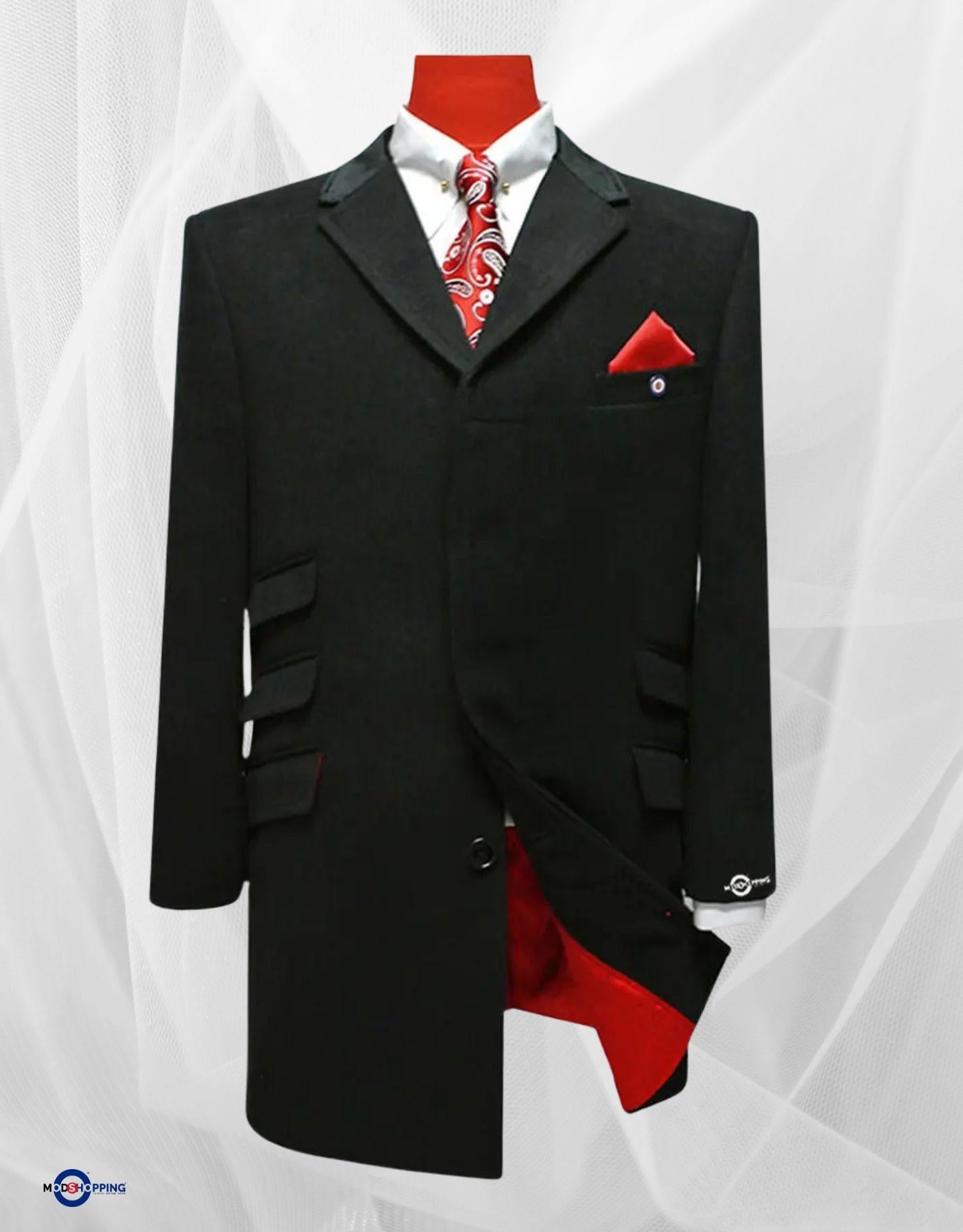 Original 60s Mod Black Long Mens Winter Overcoat – Mod Shopping