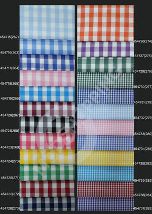 Bespoke Shirt - Gingham Check Shirting Fabric Modshopping Clothing
