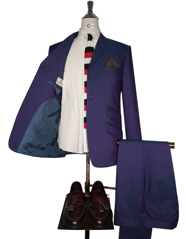 Blue and Purple Two Tone Suit Modshopping Clothing
