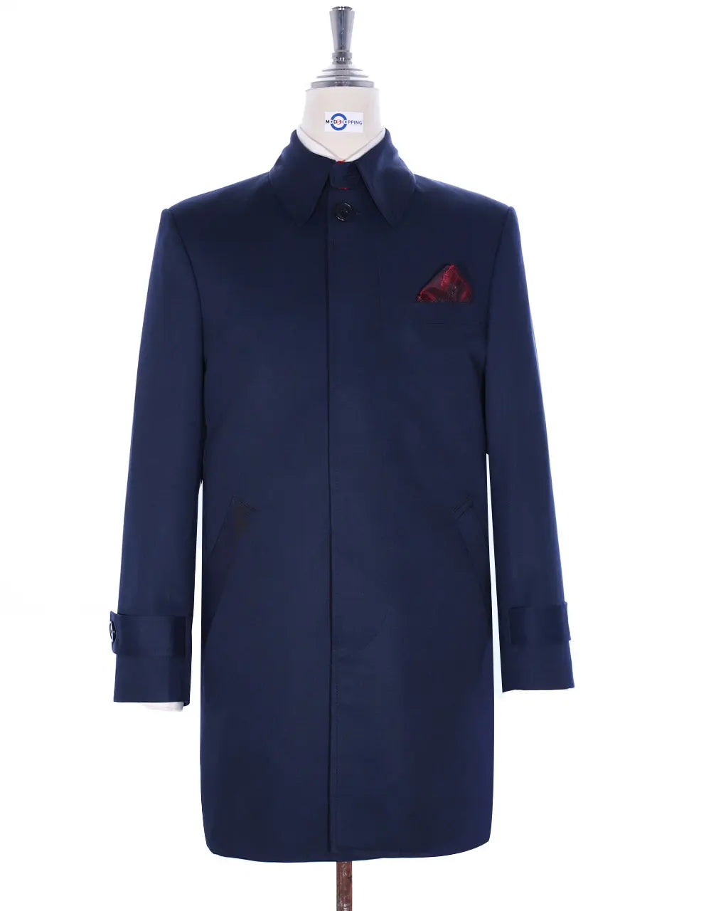 Mac Coat Men's Tailor Made Vintage Style Original Navy Blue Mac