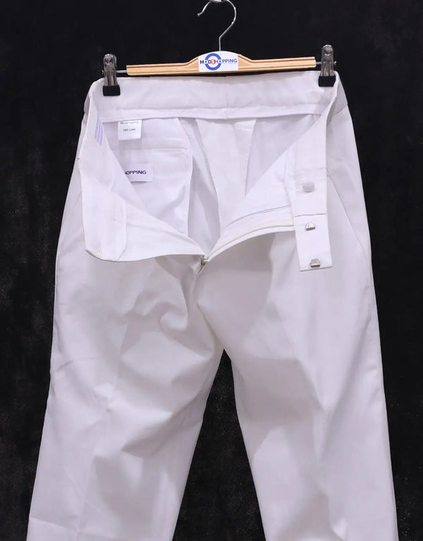 Men's Chino Trousers | 60s Vintage Style White Chino Trouser Modshopping Clothing