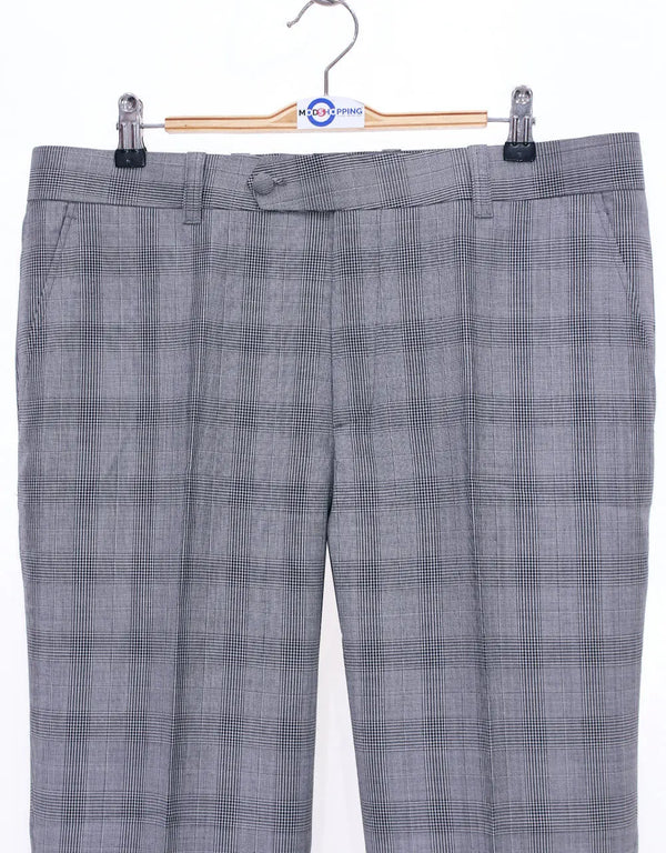 Mod Trouser | Grey Prince Of Wales Check Trouser Modshopping Clothing