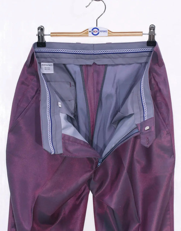Purple and Sky Two Tone Trouser Modshopping Clothing