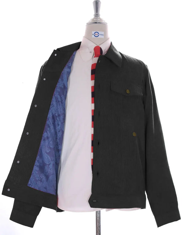 Vintage Black Corduroy Jacket Modshopping Clothing