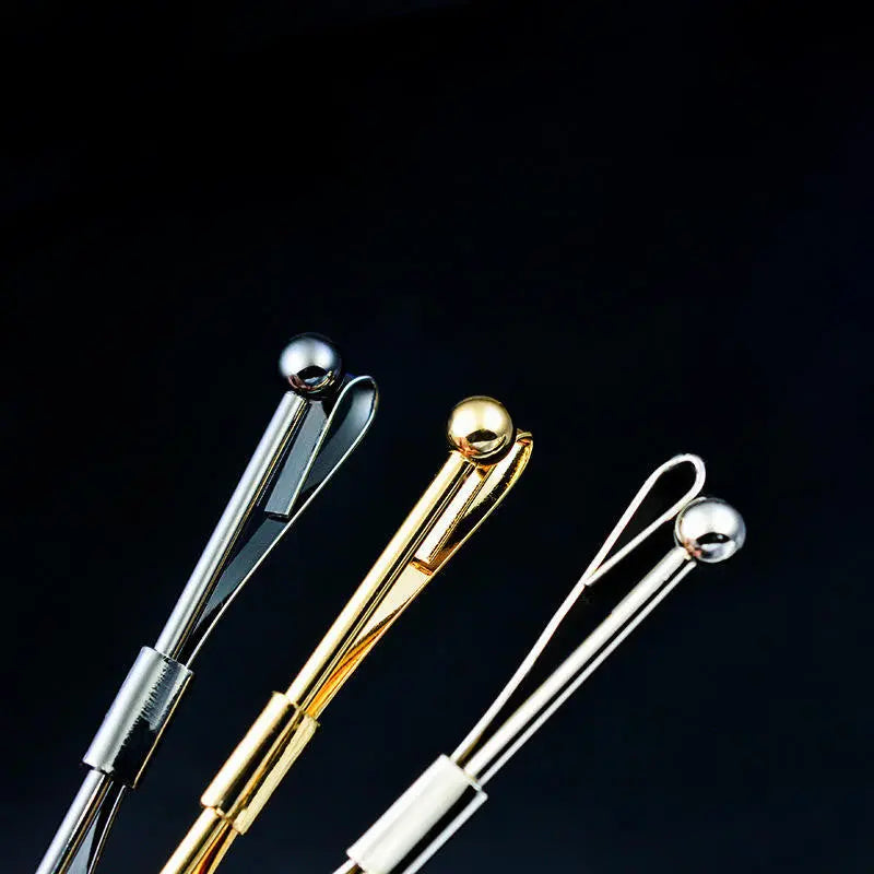 Black Metal Collar Clip Shirt For Men's Clothing