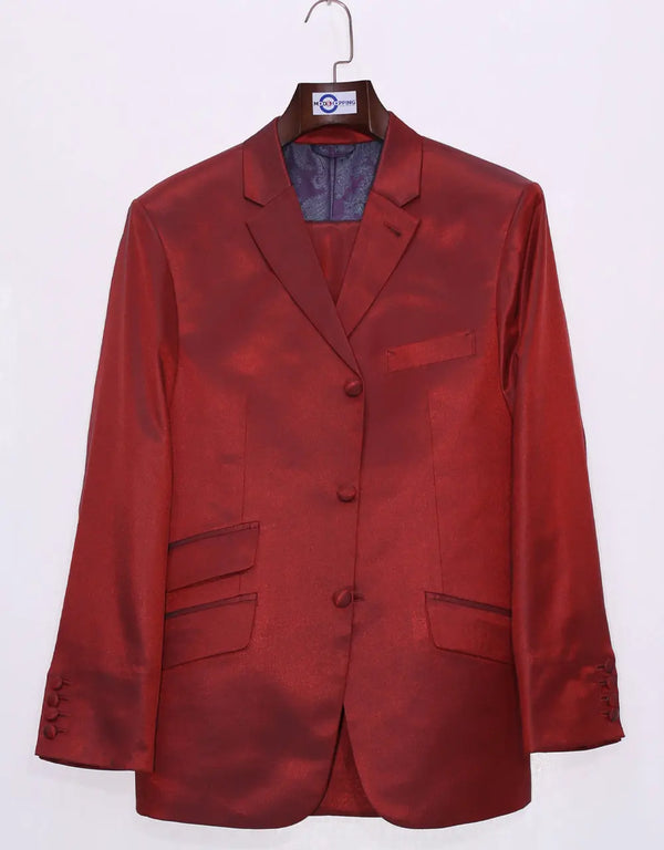 Burnt Orange And Pine Two Tone Suit Jacket Size 38R Trouser 32/32 Modshopping Clothing