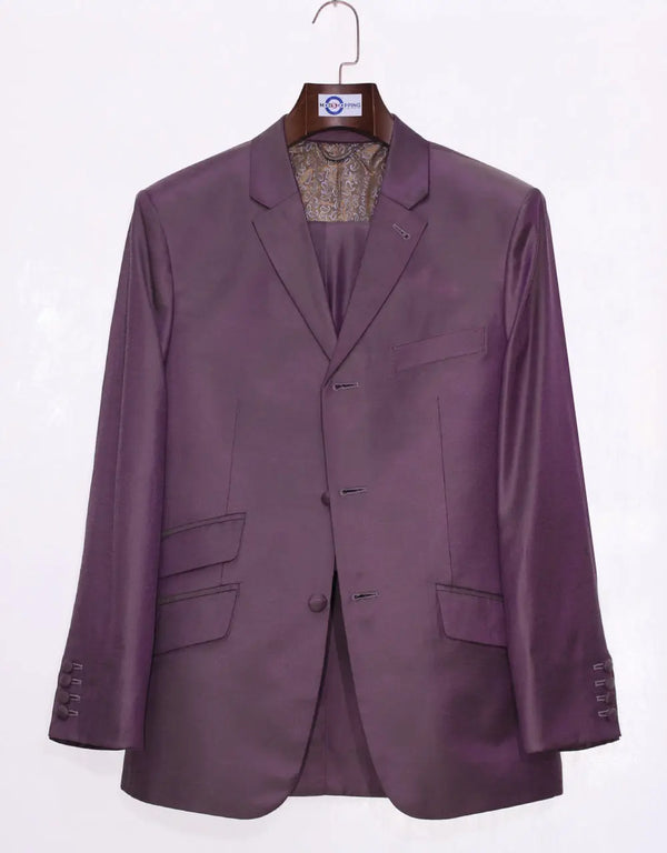 Grape And Yellow Two Tone Suit Jacket Size 38R Trouser 32/32 Modshopping Clothing