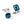 Load image into Gallery viewer, Luxury Men&#39;s Blue Crystal Cufflinks Modshopping Clothing
