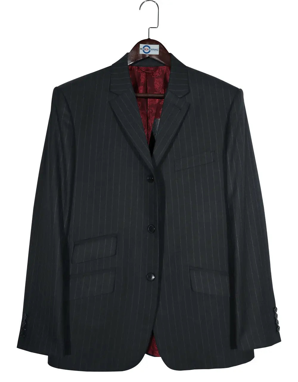 Tweed Blazer - Charcoal Grey Stripe Tweed Blazer Modshopping Clothing