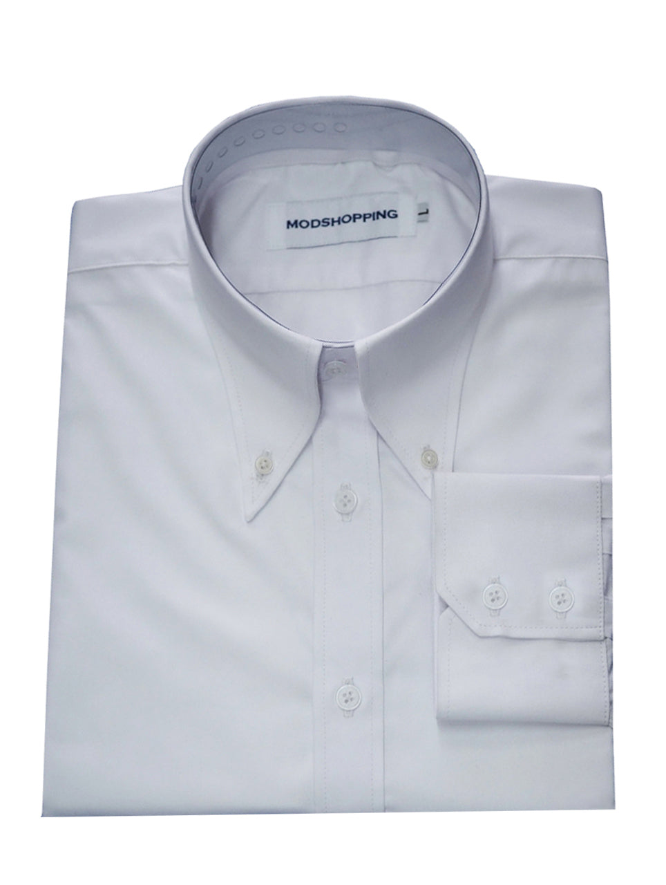 white button down collar shirt