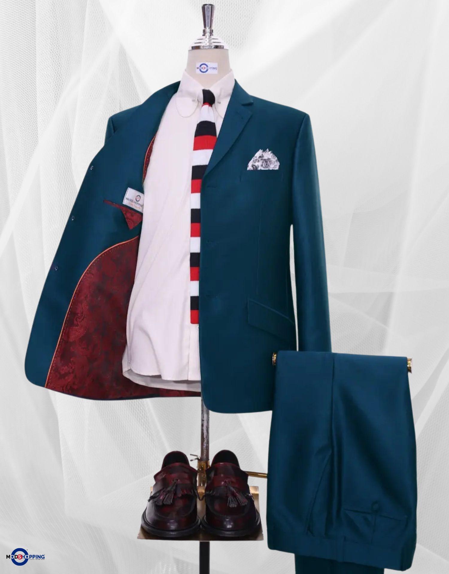 Peacock Blue Tonic Suit