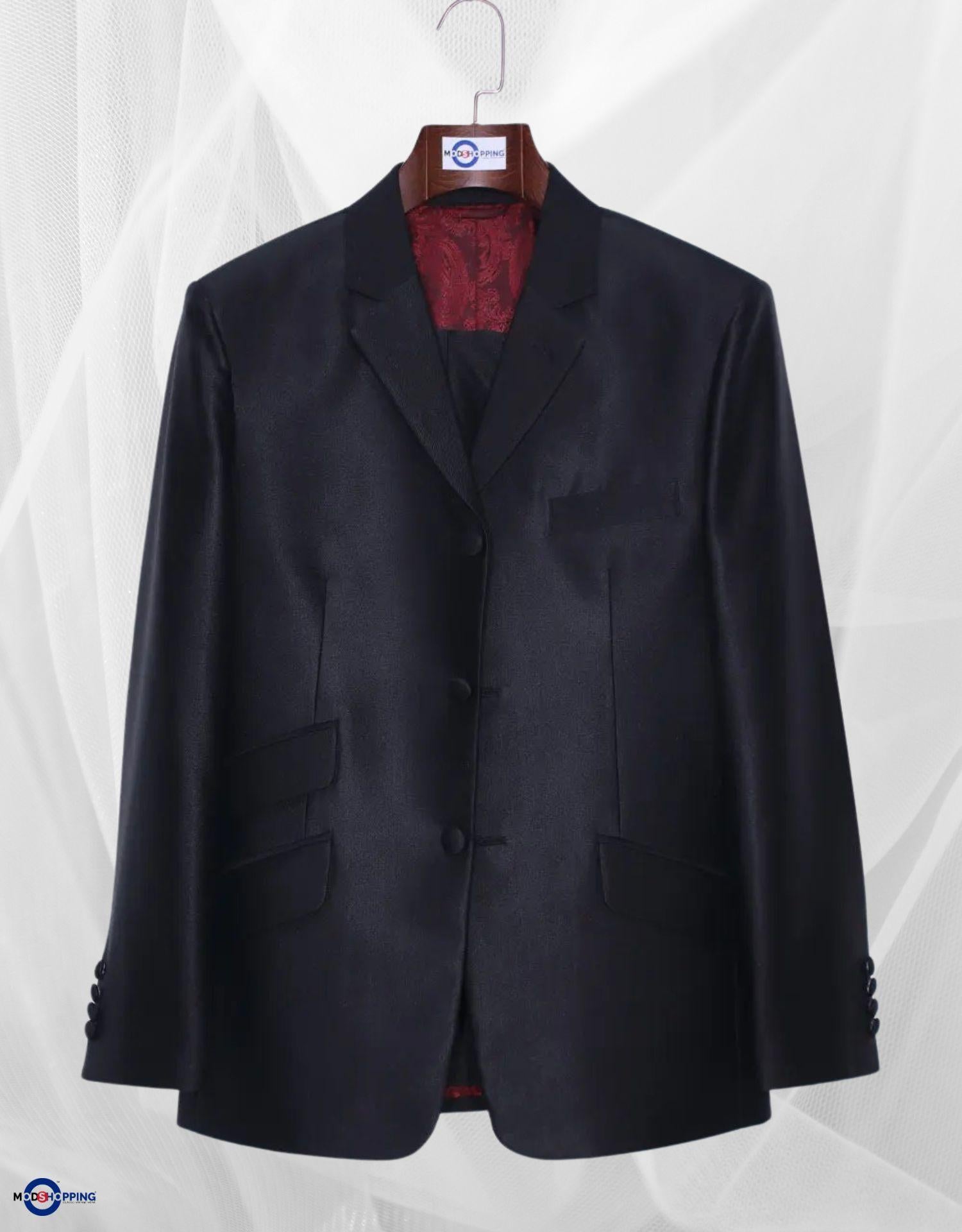 Suit Package - 60s Style Essential Black Tonic Suit