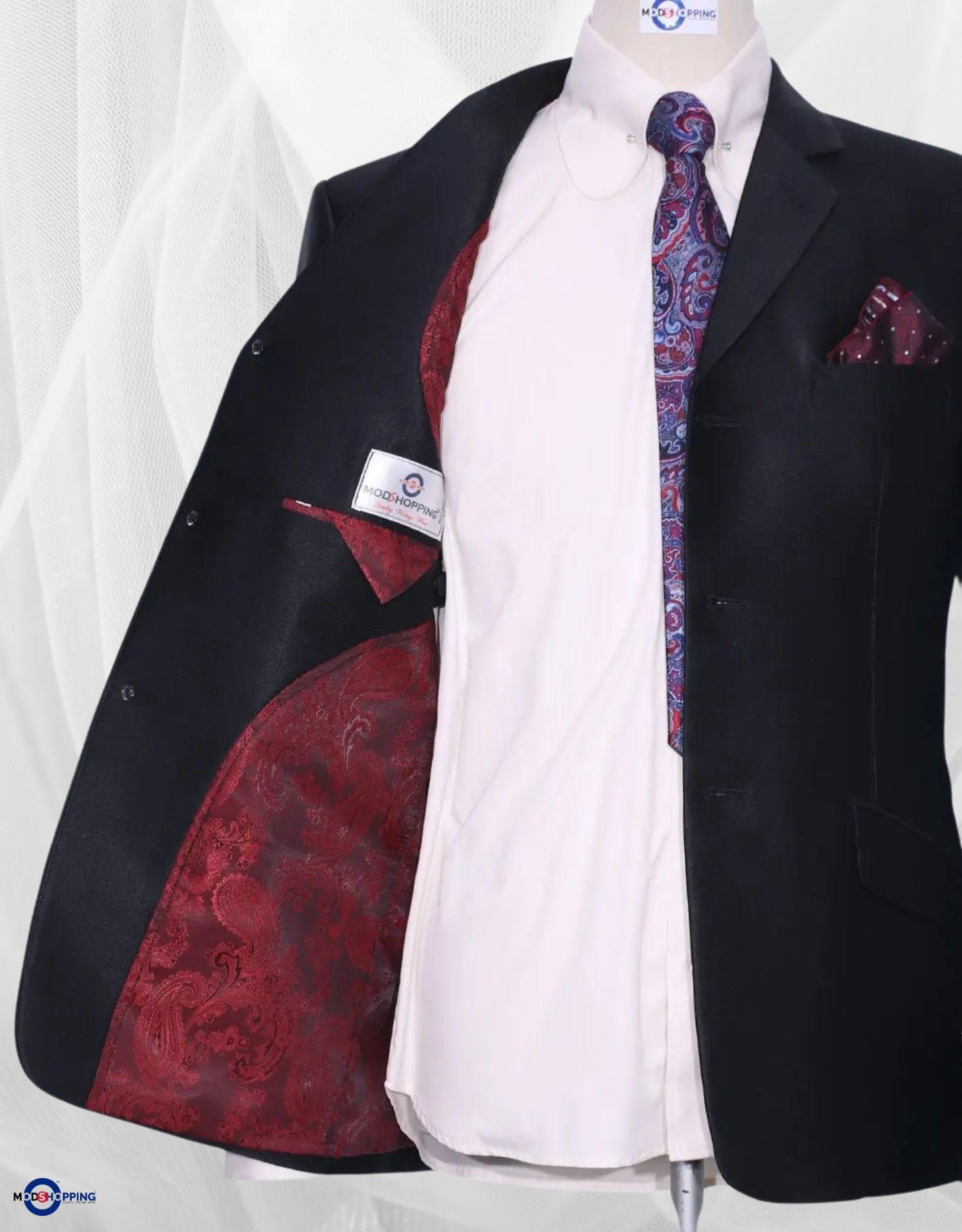 Suit Package - 60s Style Essential Black Tonic Suit