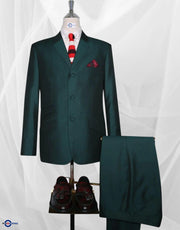 Green and Black Two Tone Suit