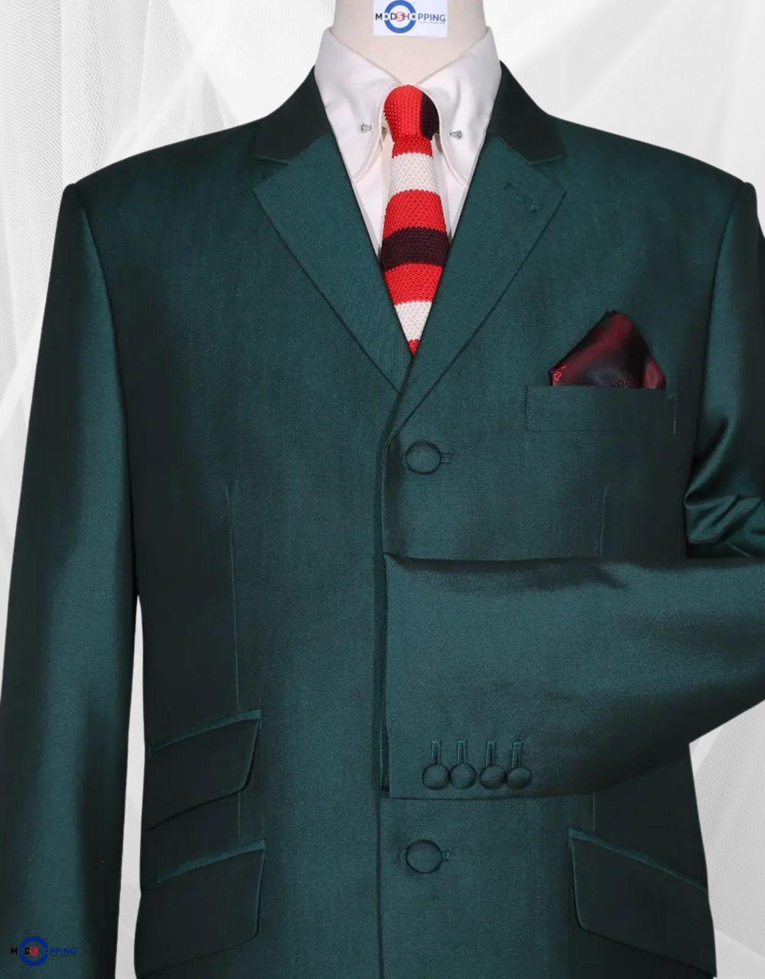 Green and Black Two Tone Suit