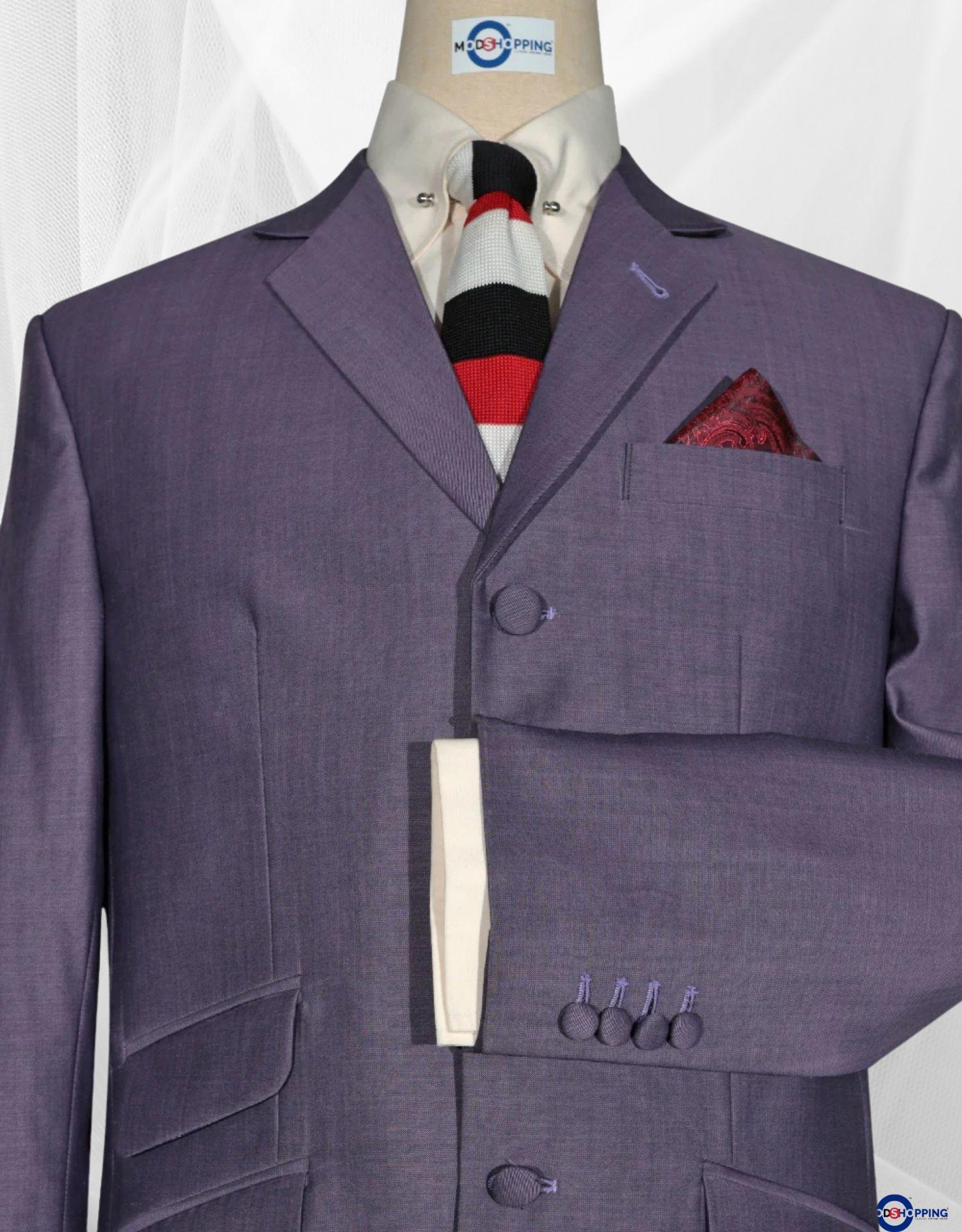 Violet and Black Two Tone Suit