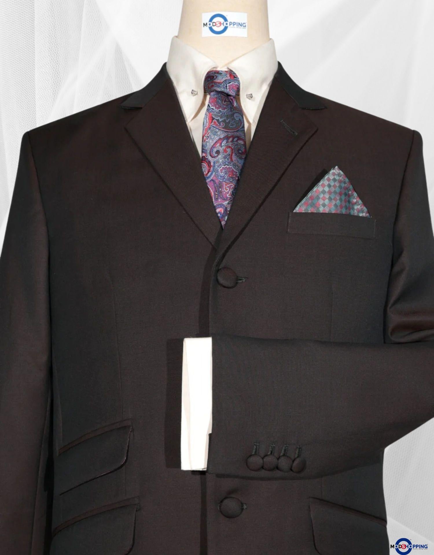 Brown and Black Two Tone Suit