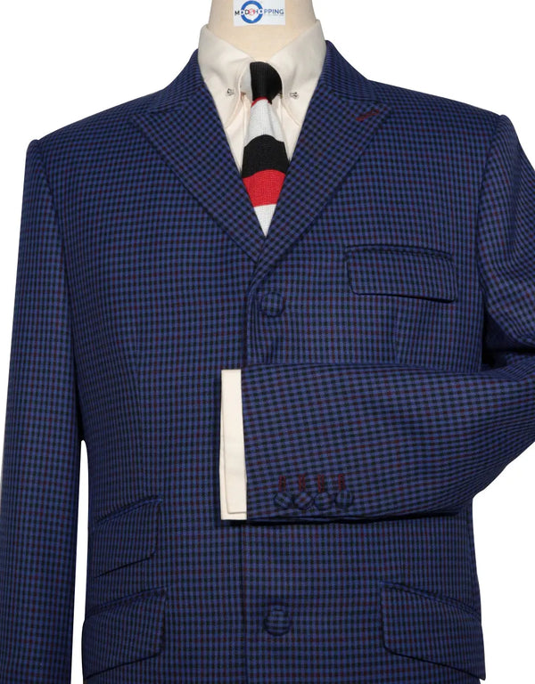 4 Button Suit - Navy Blue Goldhawk Suit – Modshopping Clothing