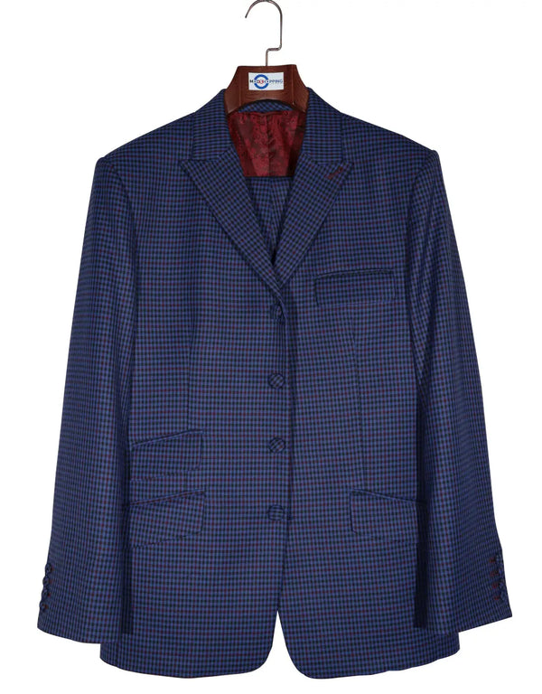 4 Button Suit - Navy Blue Goldhawk Suit – Modshopping Clothing