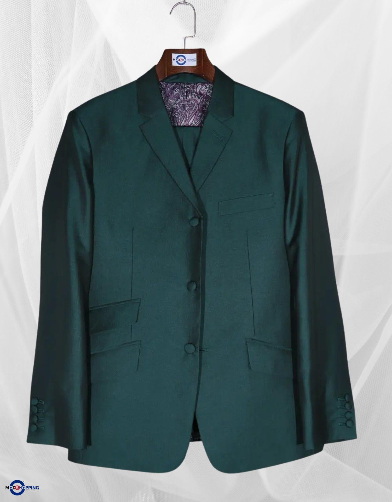 Green and Black Two Tone Suit