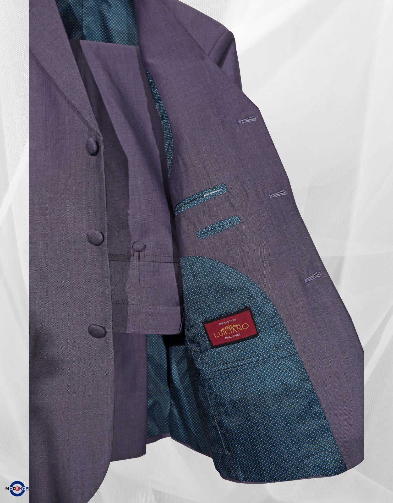 Violet and Black Two Tone Suit