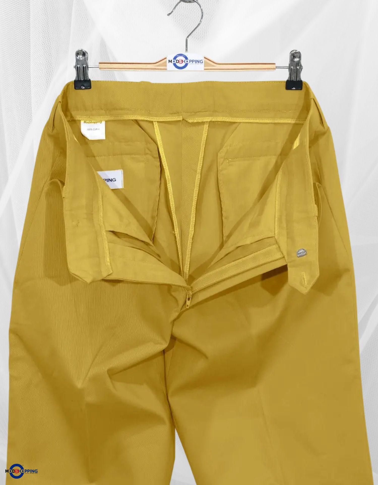 Men's Chino Trousers | Vintage Style Mustard Yellow Chino Trouser