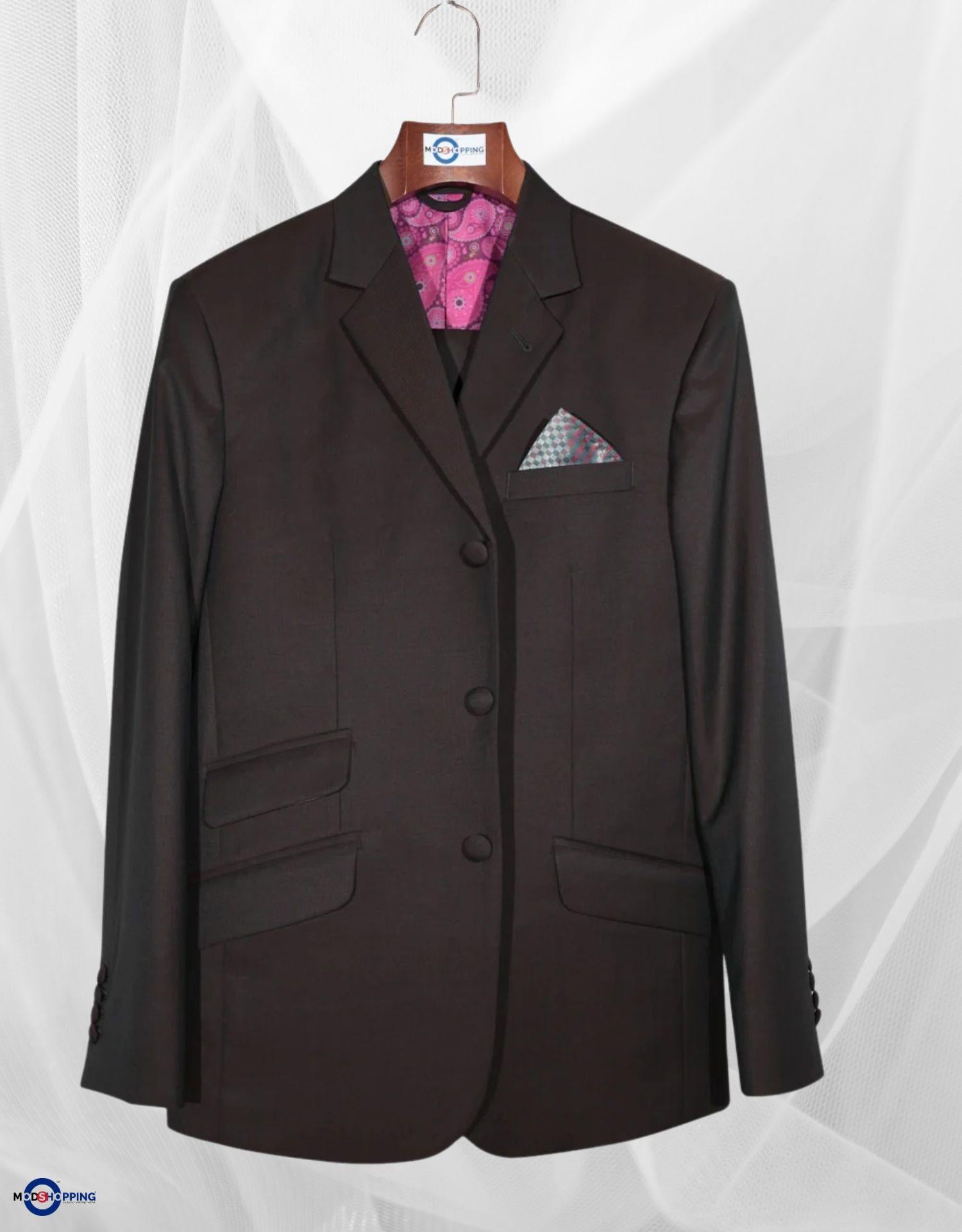 Brown and Black Two Tone Suit
