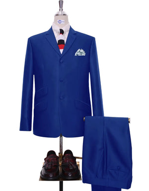 60s Mod Tailored Royal Blue Tonic Suit Modshopping Clothing