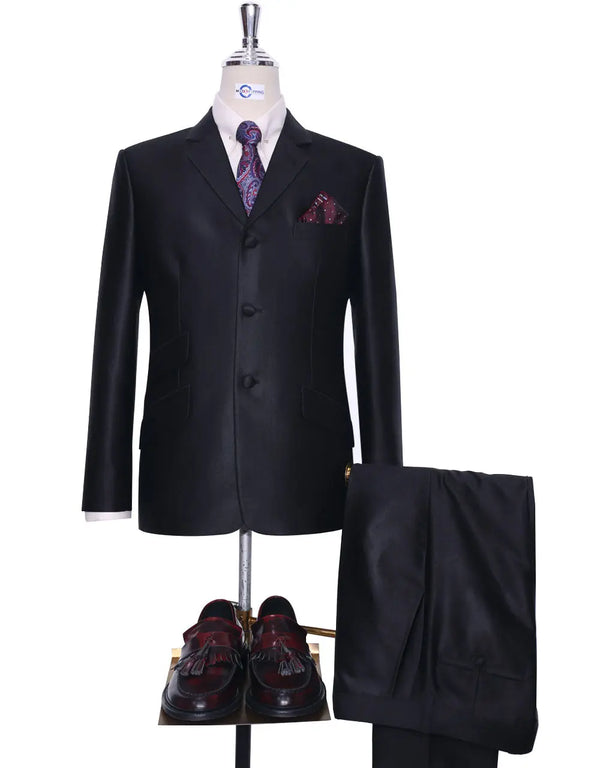 60s Style Essential Black Tonic Suit Modshopping Clothing