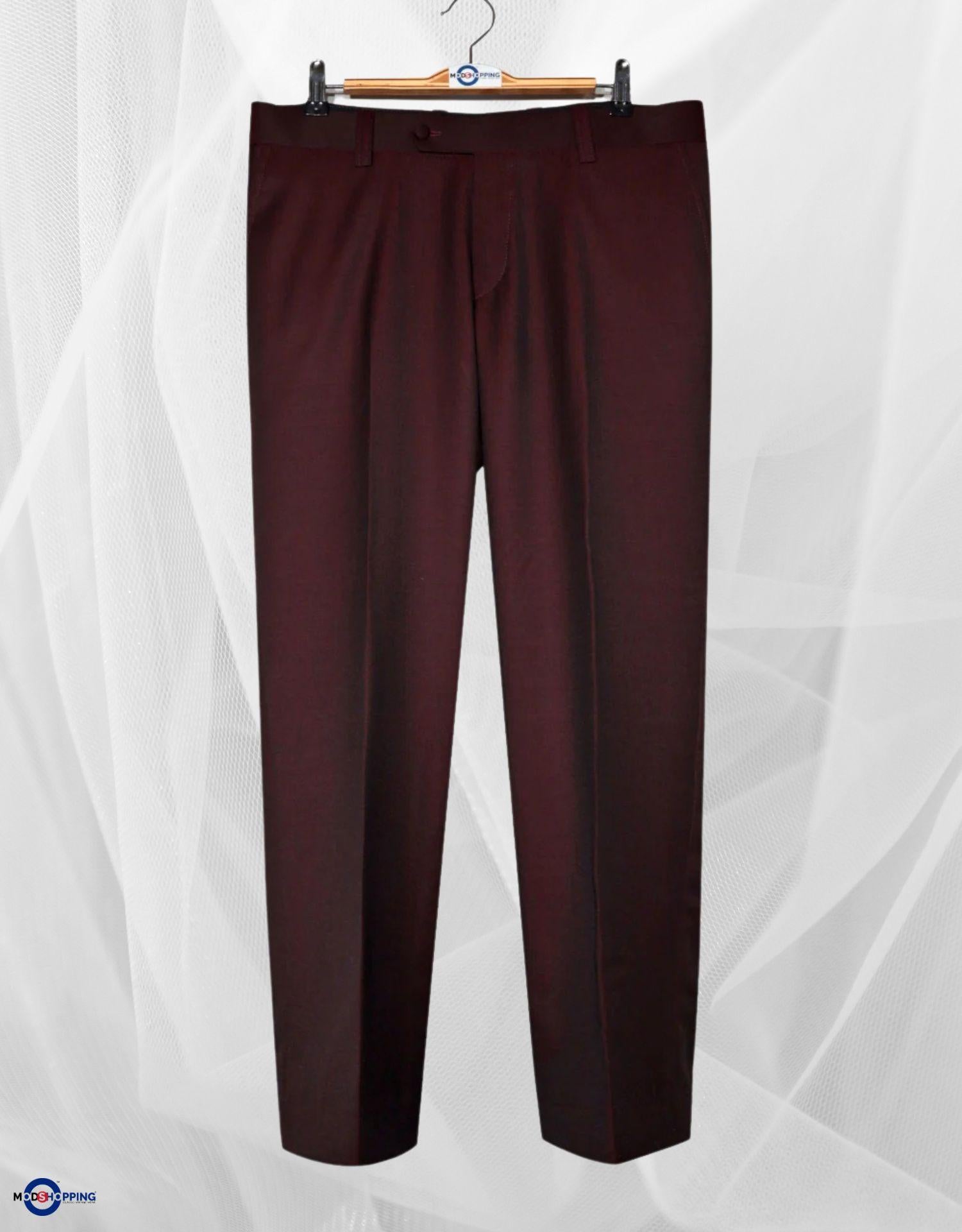 Wine and Black Two Tone Suit