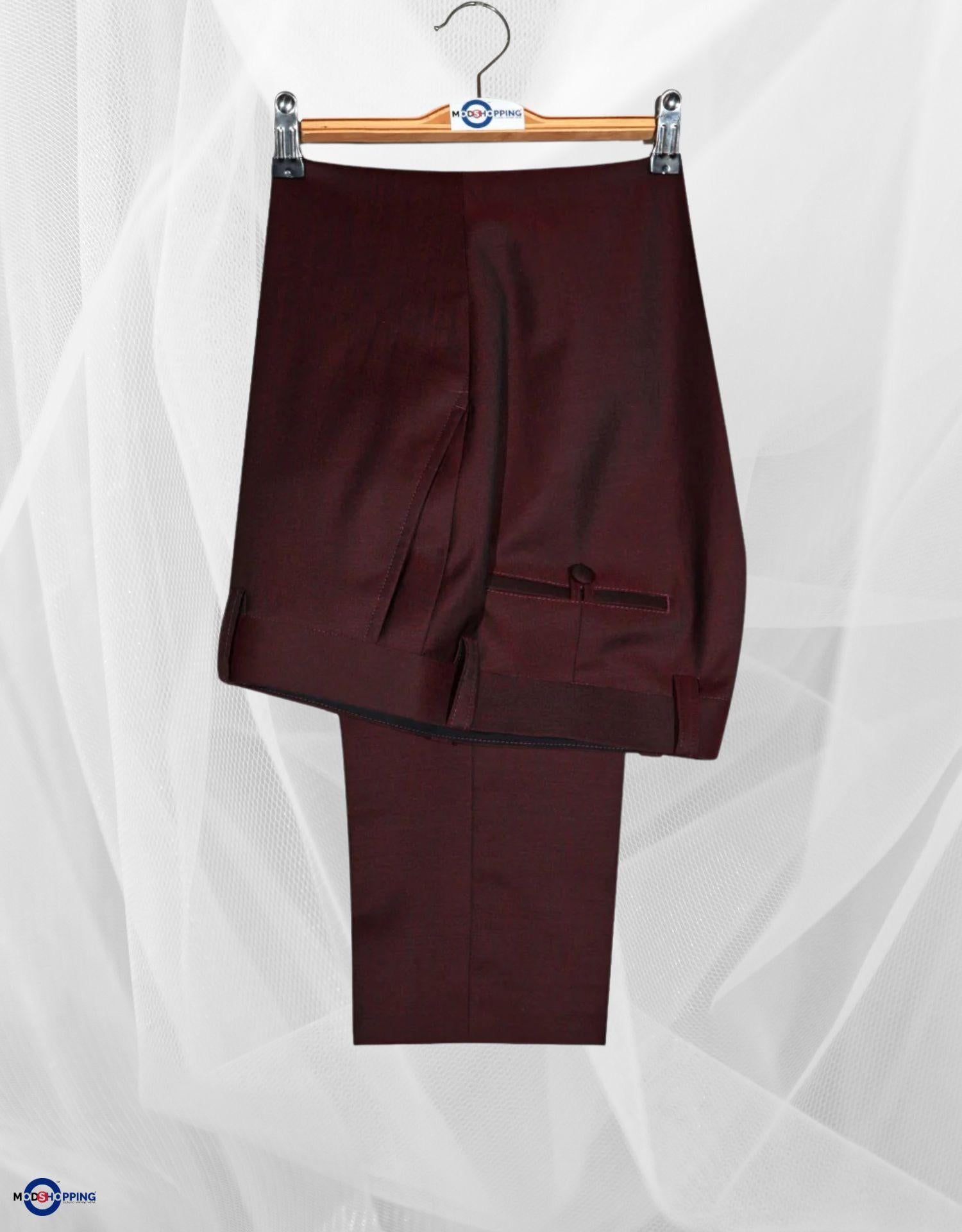 Wine and Black Two Tone Suit