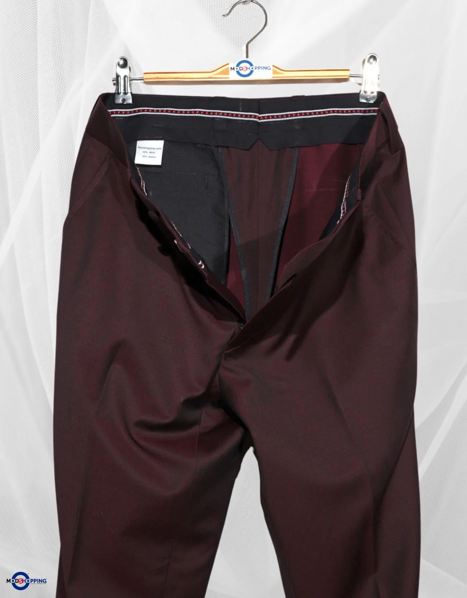 Wine and Black Two Tone Suit