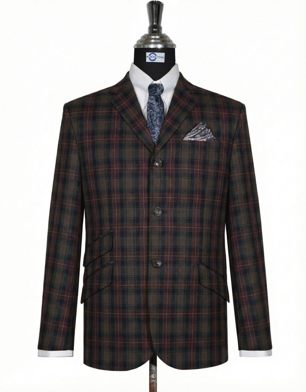 863 Tartan Check Blazer Jacket