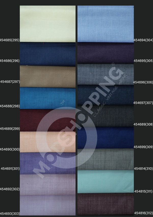 Bespoke Shirt - Plain Color 100% Cotton Shirting Fabric Modshopping Clothing