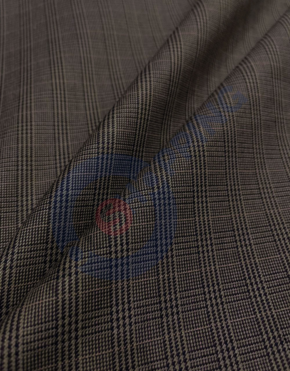 Bespoke Brown Small Glen Plaid Check Trousers