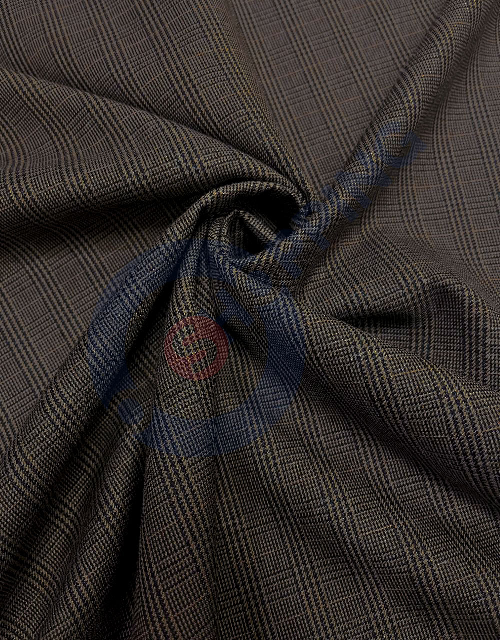 Bespoke Brown Small Glen Plaid Check Trousers2