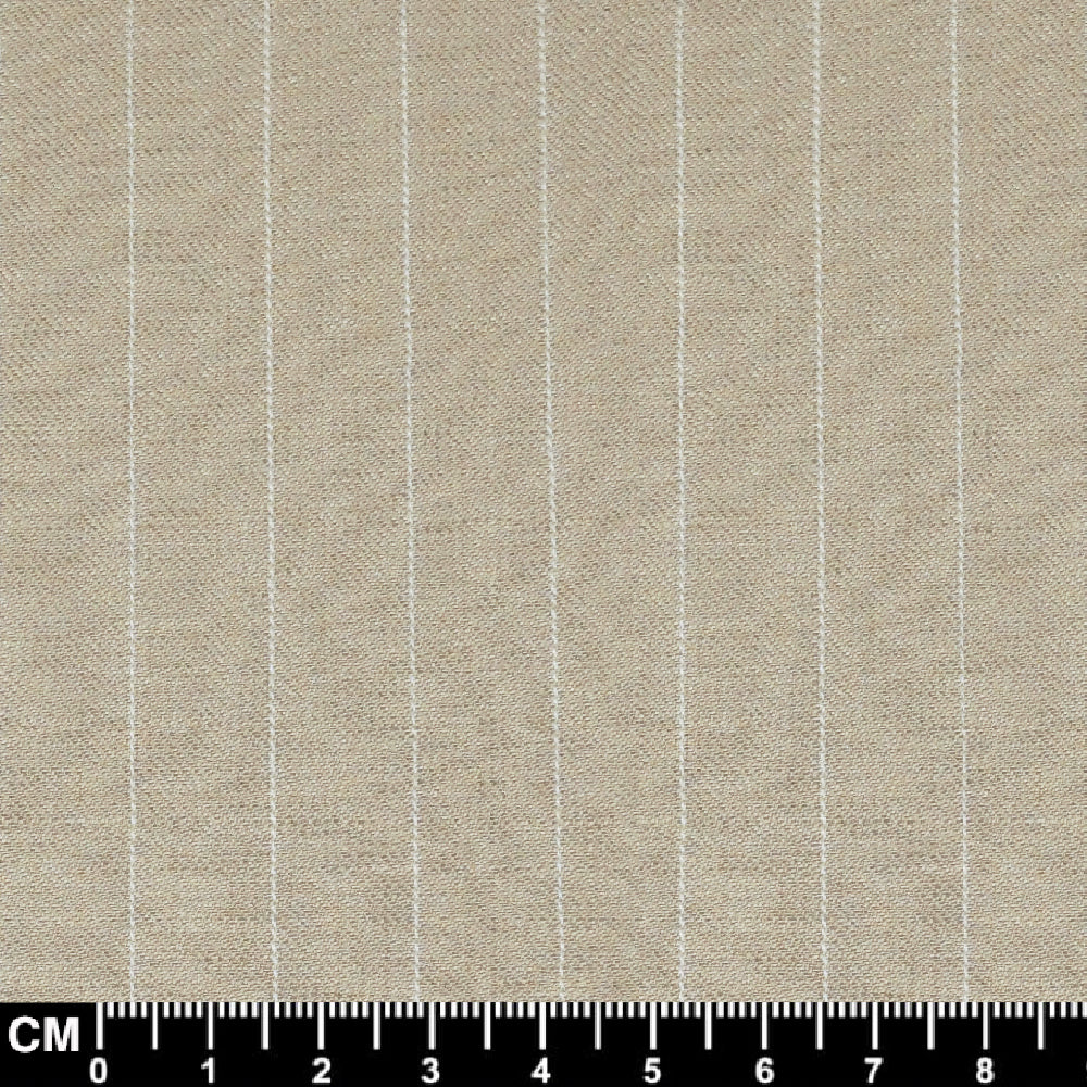 Biege and White Pinstripe Fabric Size