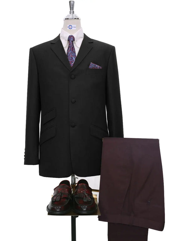 Black Blazer | Tailored 3 Button Black Mod Blazer For Men Modshopping Clothing