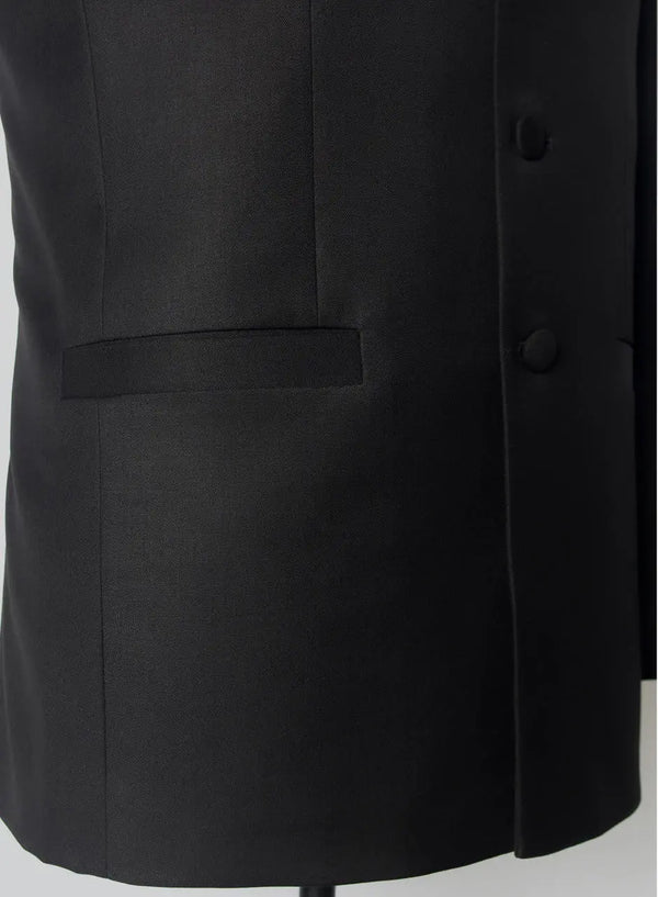 Black Nehru Collar Jacket For Men's Modshopping Clothing