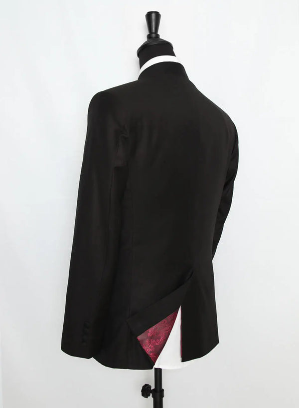 Black Nehru Collar Jacket For Men's Modshopping Clothing