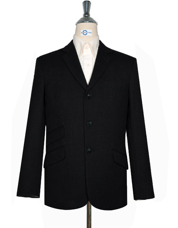 Tweed Jacket | Black Herringbone Tweed Jacket