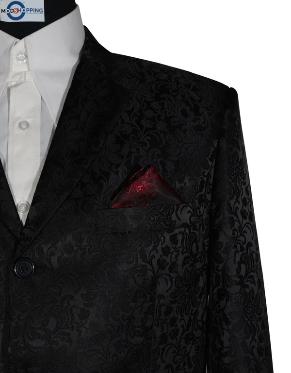 Mod Blazer - Black Paisley Blazer