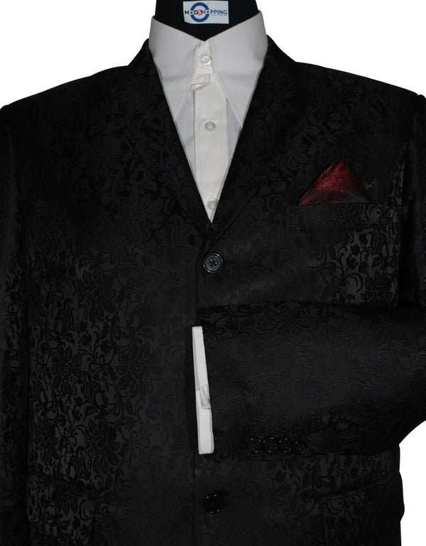 Mod Blazer - Black Paisley Blazer