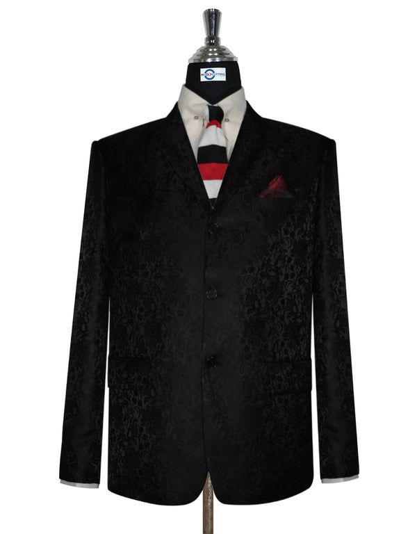 Mod Blazer - Black Paisley Blazer