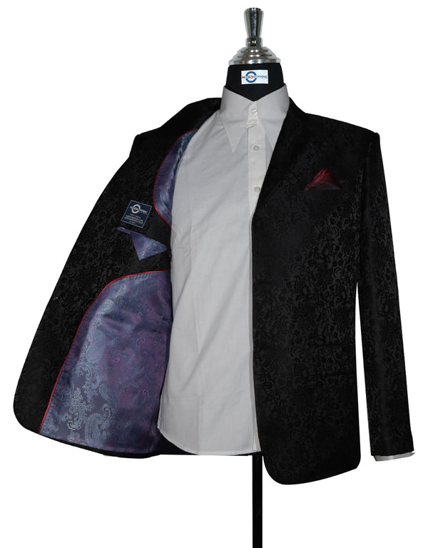 Mod Blazer - Black Paisley Blazer