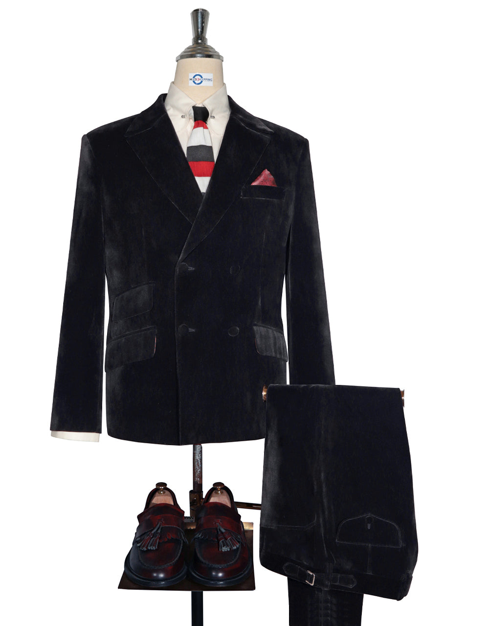 Black Velvet Double Breasted Suit