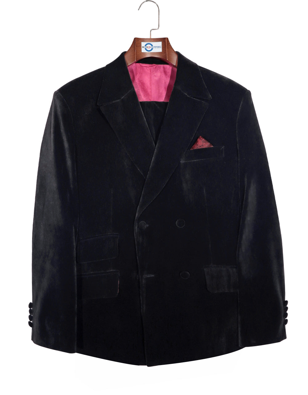 Black Velvet Double Breasted Suit