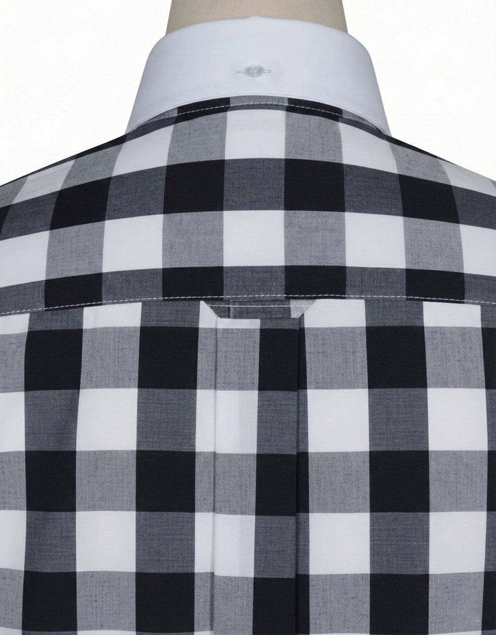 Black Gingham Button-Down Dress Shirt