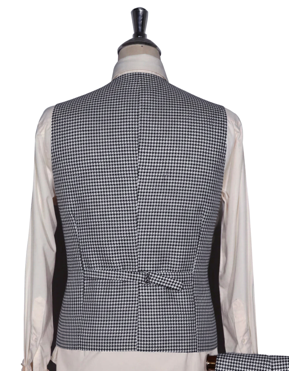 Black & White Houndstooth Three-Piece Suit