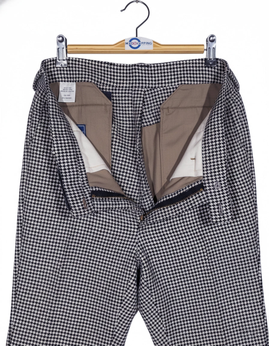Black & White Houndstooth Three-Piece Suit